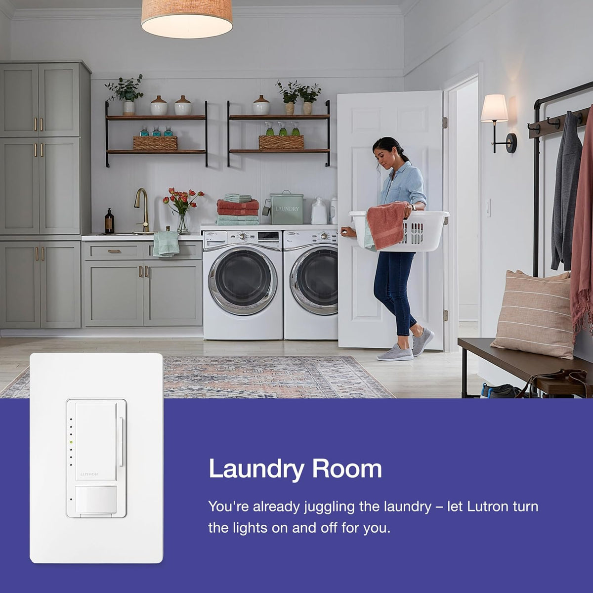 Lutron Motion Sensor and LED Dimmer Switch, Single Pole/3-Way
