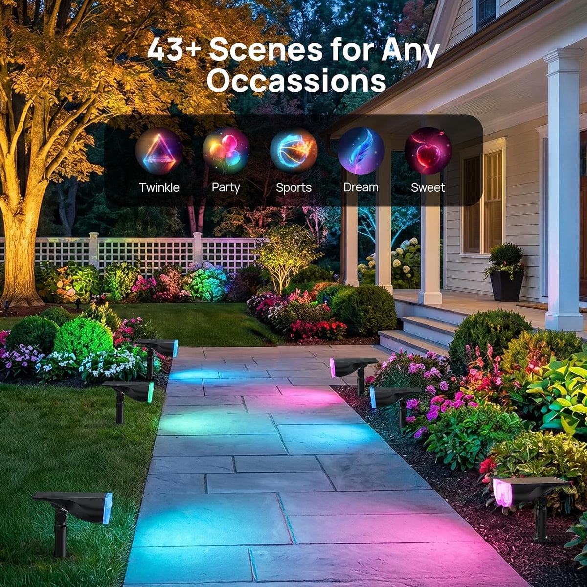 Linkind Smart Solar Lights Outdoor SL5,Motion Sensor,Halloween Decoration
