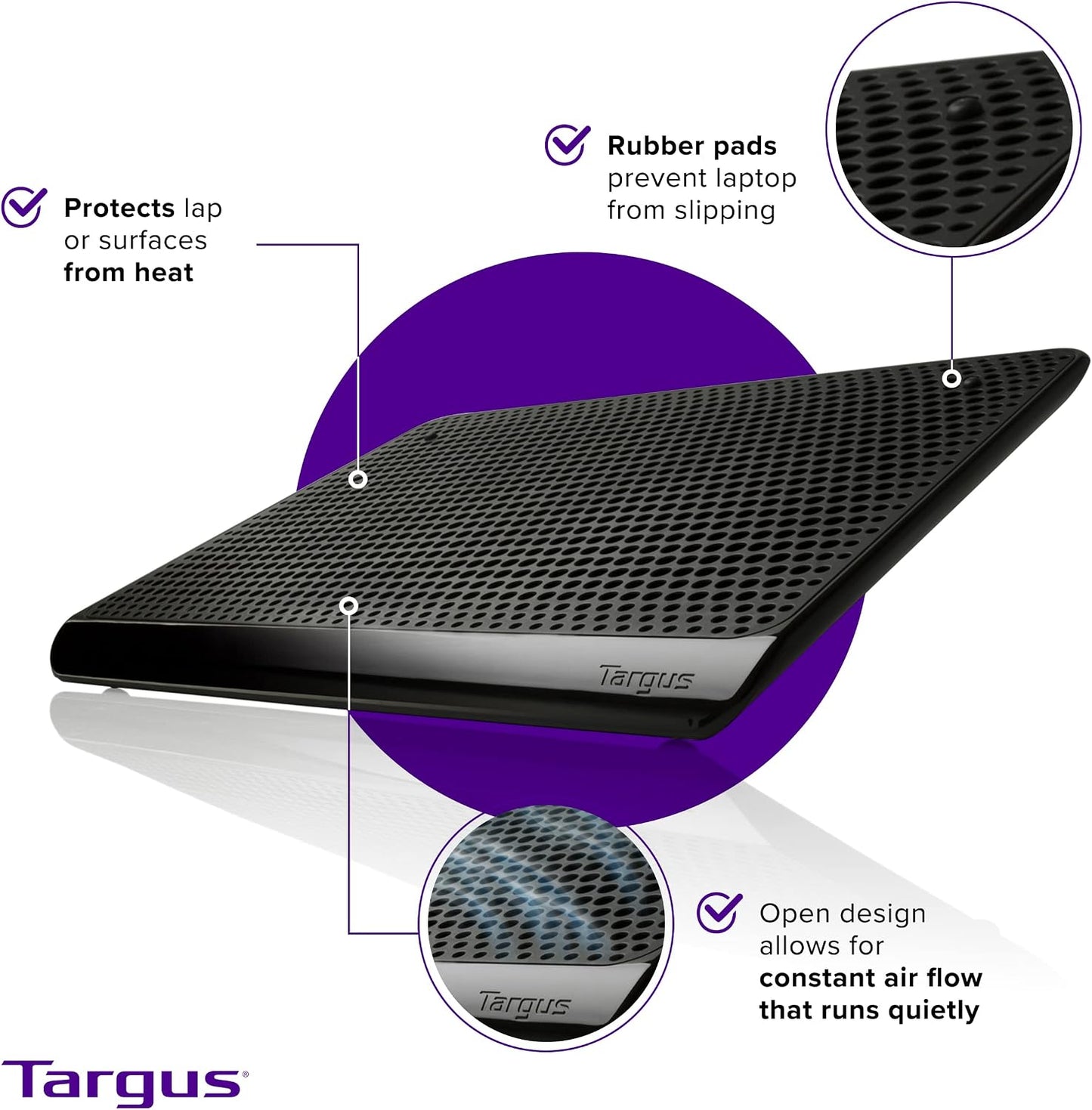 Targus Chill Mat for up to 16-Inch Laptop, Black (PA248U5)