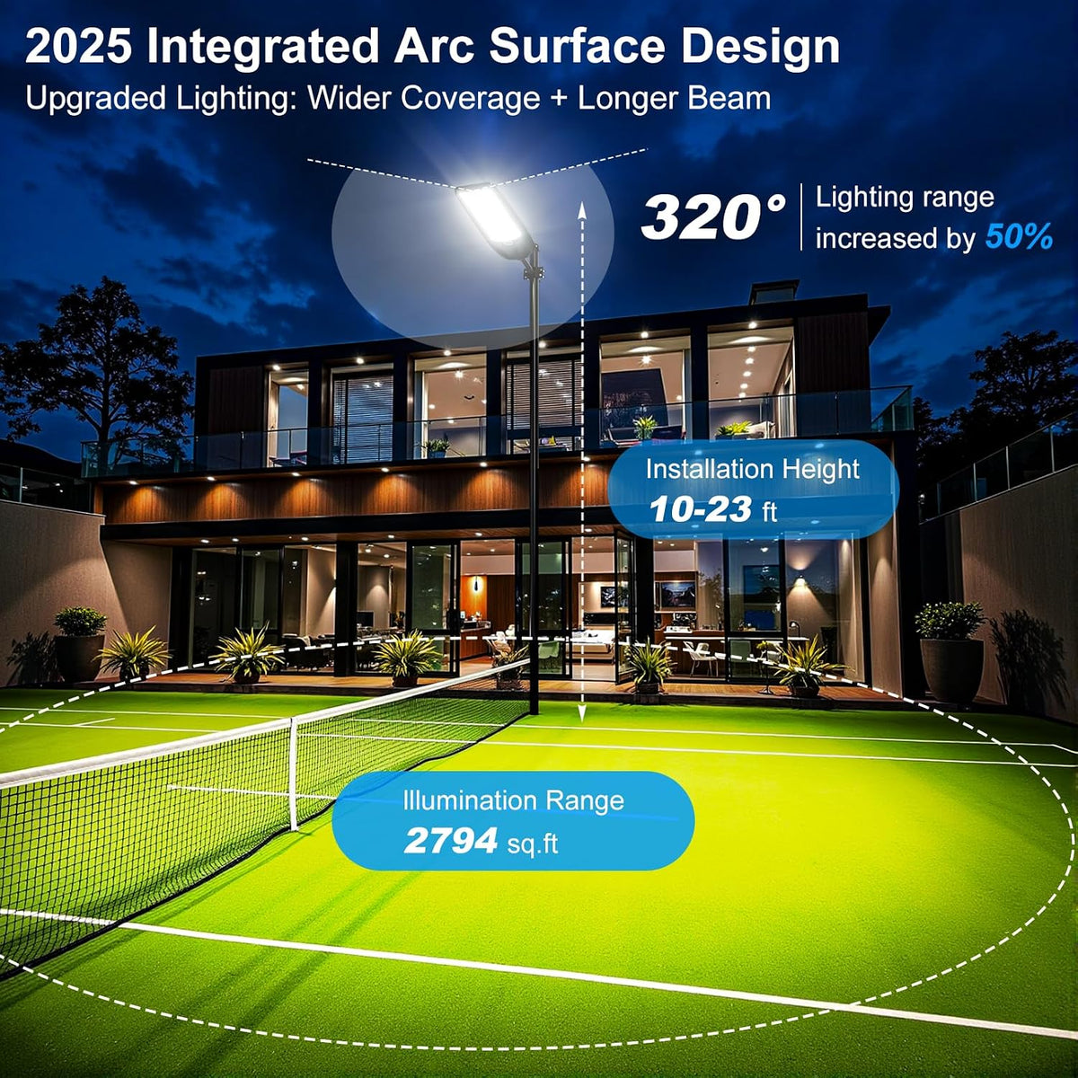 Solar Street Lights Outdoor Waterproof, 30000W Commercial Solar Pole Light with Motion Sensor Remote Control, Dusk to Dawn Solar Parking Lot Light for Street, Courtyard,Large Area(Extra Large 1 pack)