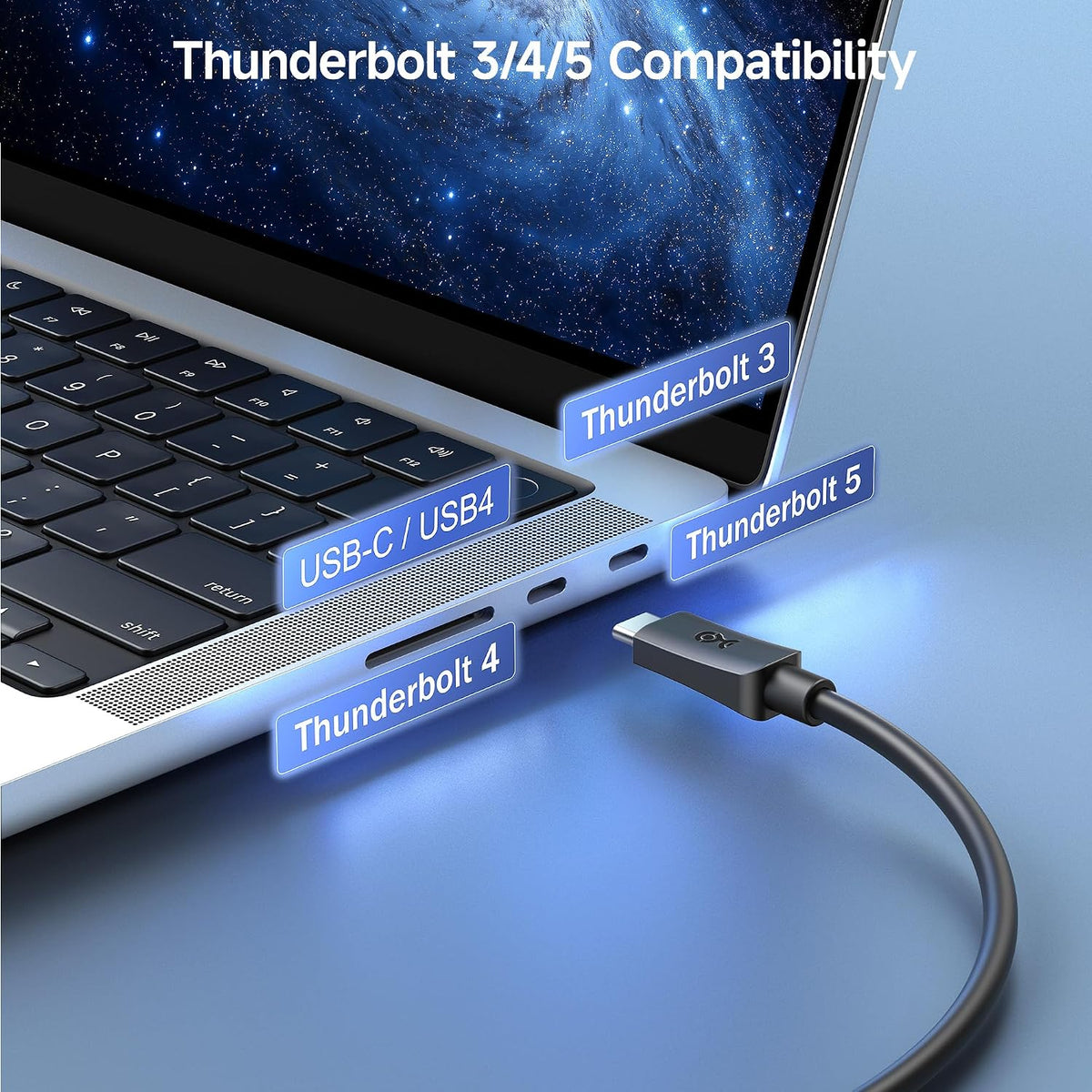 Cable Matters 20Gbps USB C to USB C Monitor Cable, 6ft / 1.8m | [8K@30Hz / 4K@120Hz Video, 240W Charging, 20Gbps Data Transfer] Works with CarPlay and Android Auto