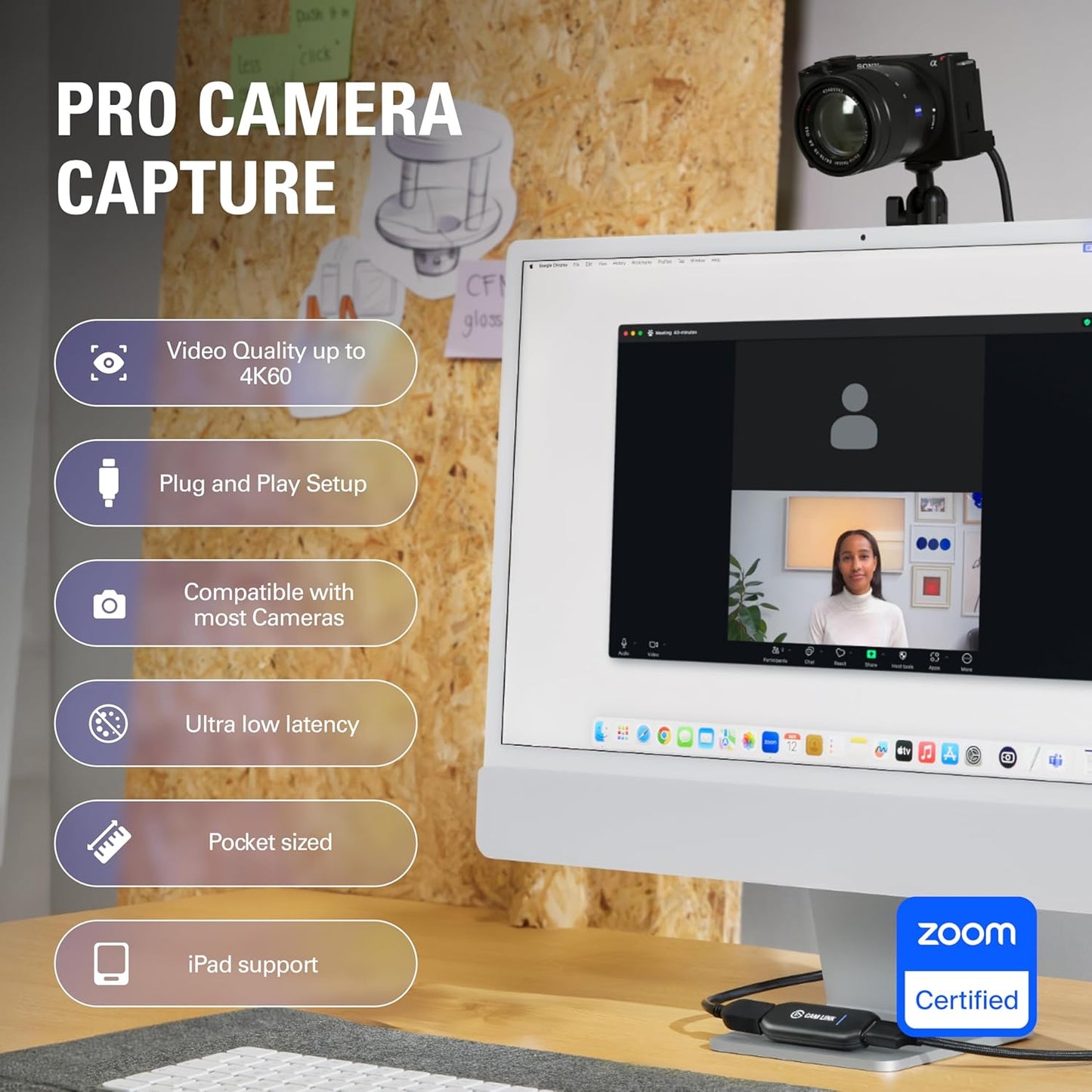 Elgato Cam Link 4K Capture Card for DSLR, Camcorder, Action Cam | HDMI to USB 3.0, Stream in 1080p60 or 4K30/60, Ultra-low latency, Works with OBS, Zoom, Discord, PC/Mac/iPad compatible