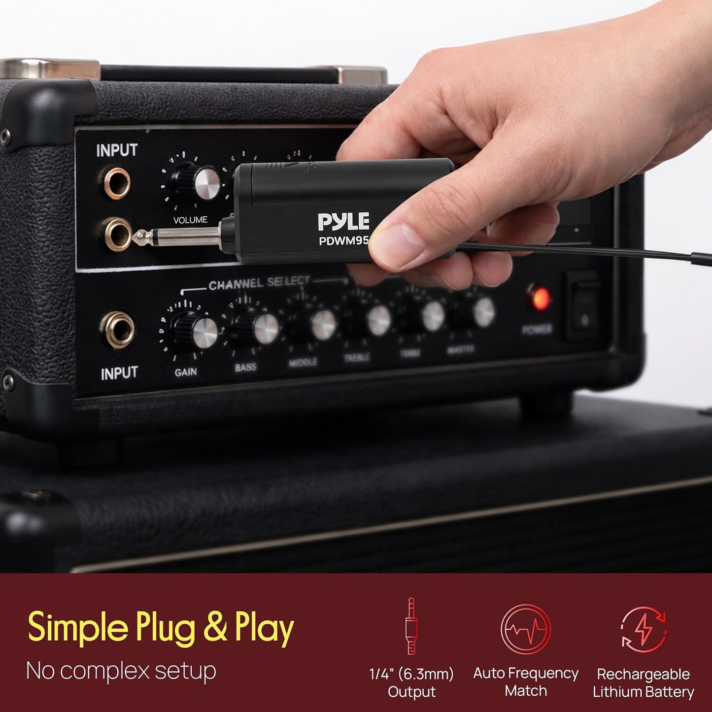 Pyle Professional USB Microphone System - 16-Channel Dynamic Portable Mic with Long-Range Clear Sound, Rechargeable Wireless Microphone for Singing, Stage, Church and Studio Usage