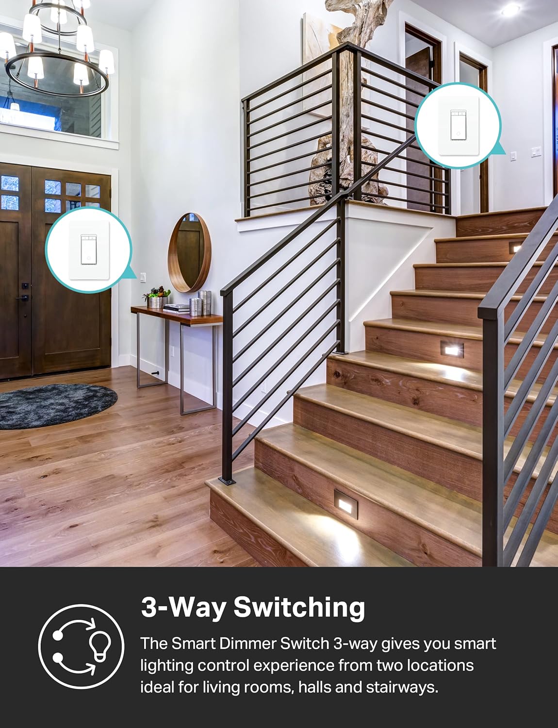 Kasa Smart 3-Way Dimmer Switch Kit, KS230 KIT v2, Need Neutral Wire | 2.4GHz Wi-Fi, Dimmable Light Switch Works with Alexa, Google Home & SmartThings, ETL Certified, No Hub REquired, White