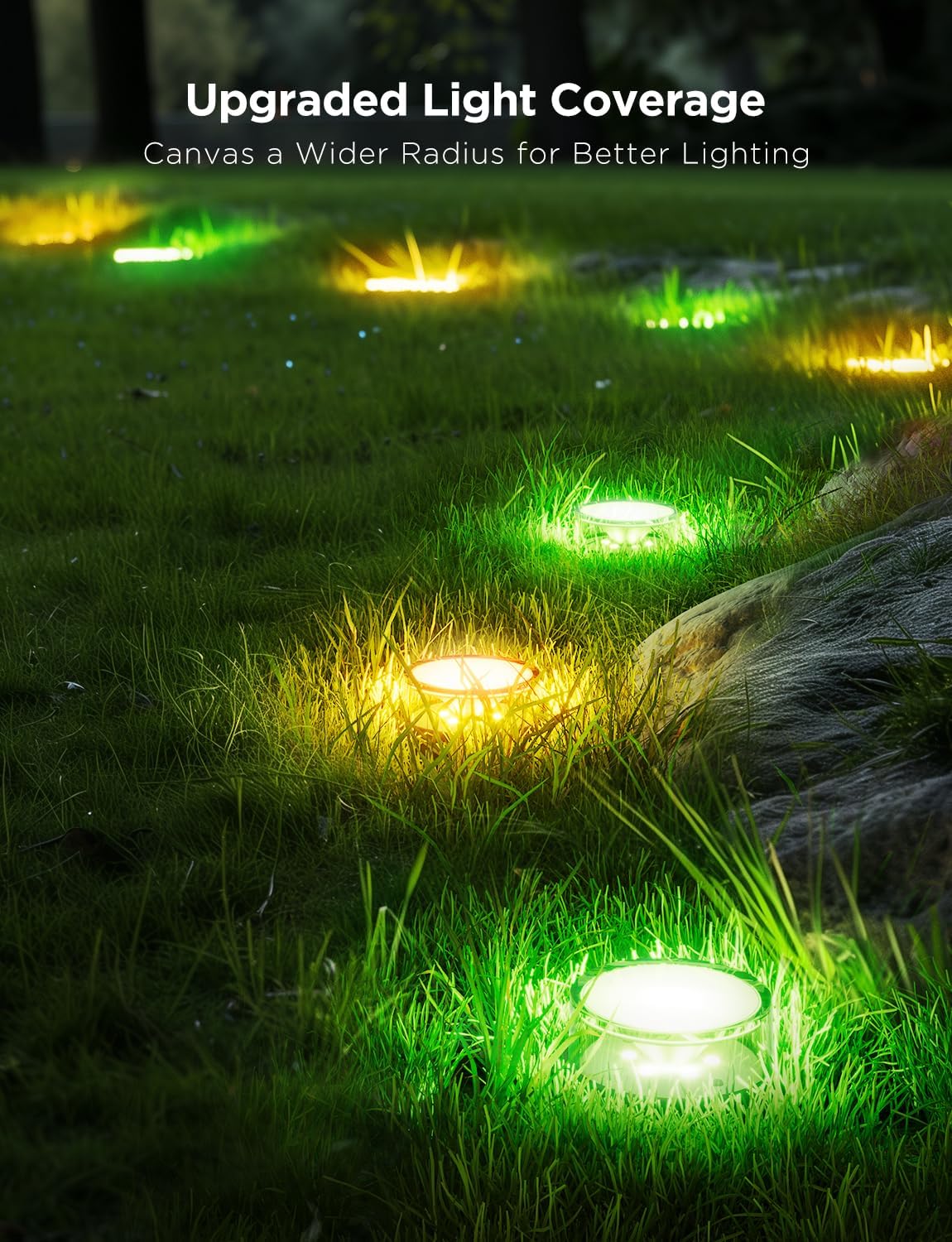 Govee Outdoor Ground Lights 2, 50ft Patio Decorations, 15 Pack | RGBIC Pathway Lights With 100LM Warm White, IP67 Waterproof, 63 Scene Modes, Works With Alexa, Google Assistant