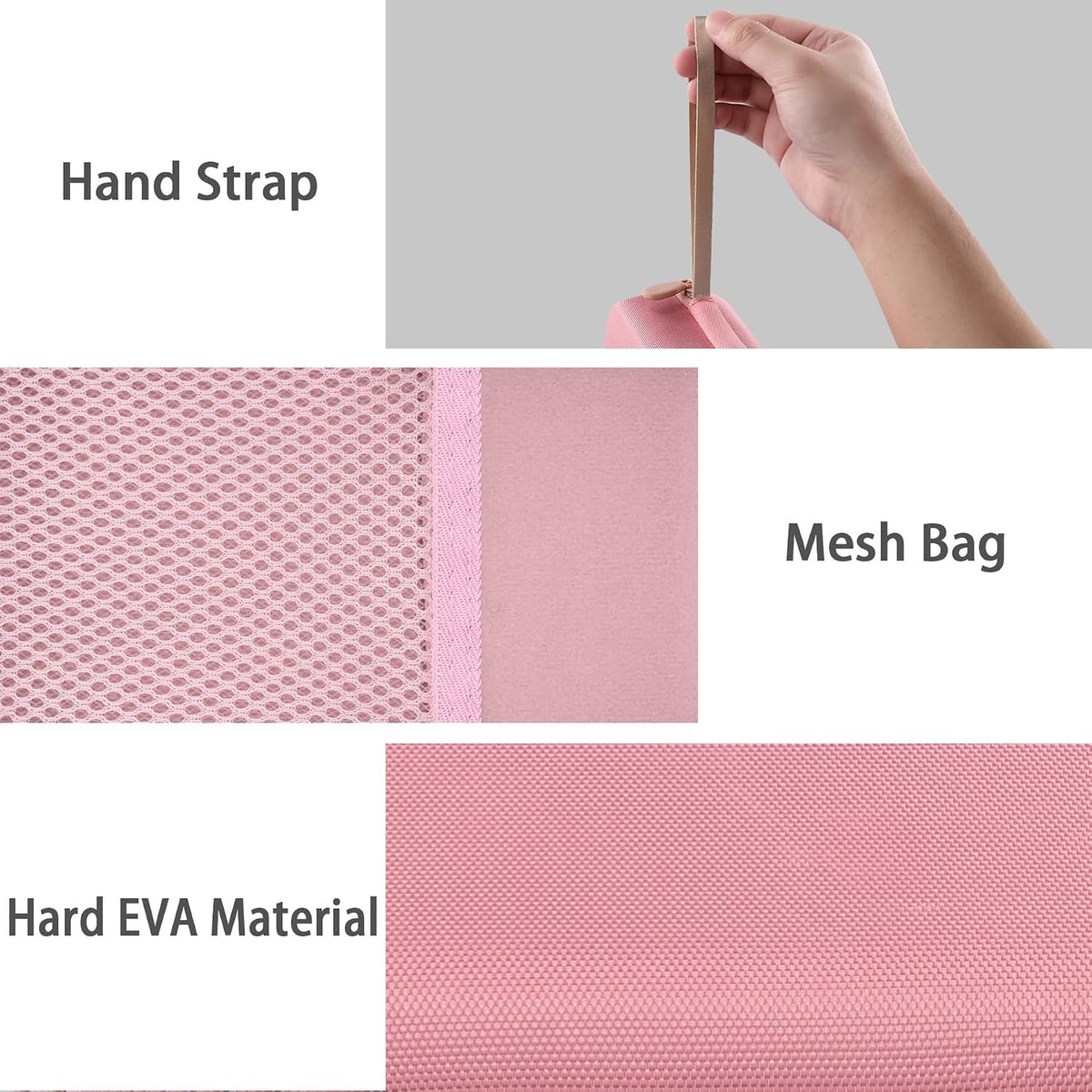 Hard Storage Case for WOLFBOX MF100/MF50/MF60/70 Electric Air Duster | Shockproof, Anti-crush, Mesh Pocket, Accessory storage, Not losing accessories, Protective Storage Box, Pink Case