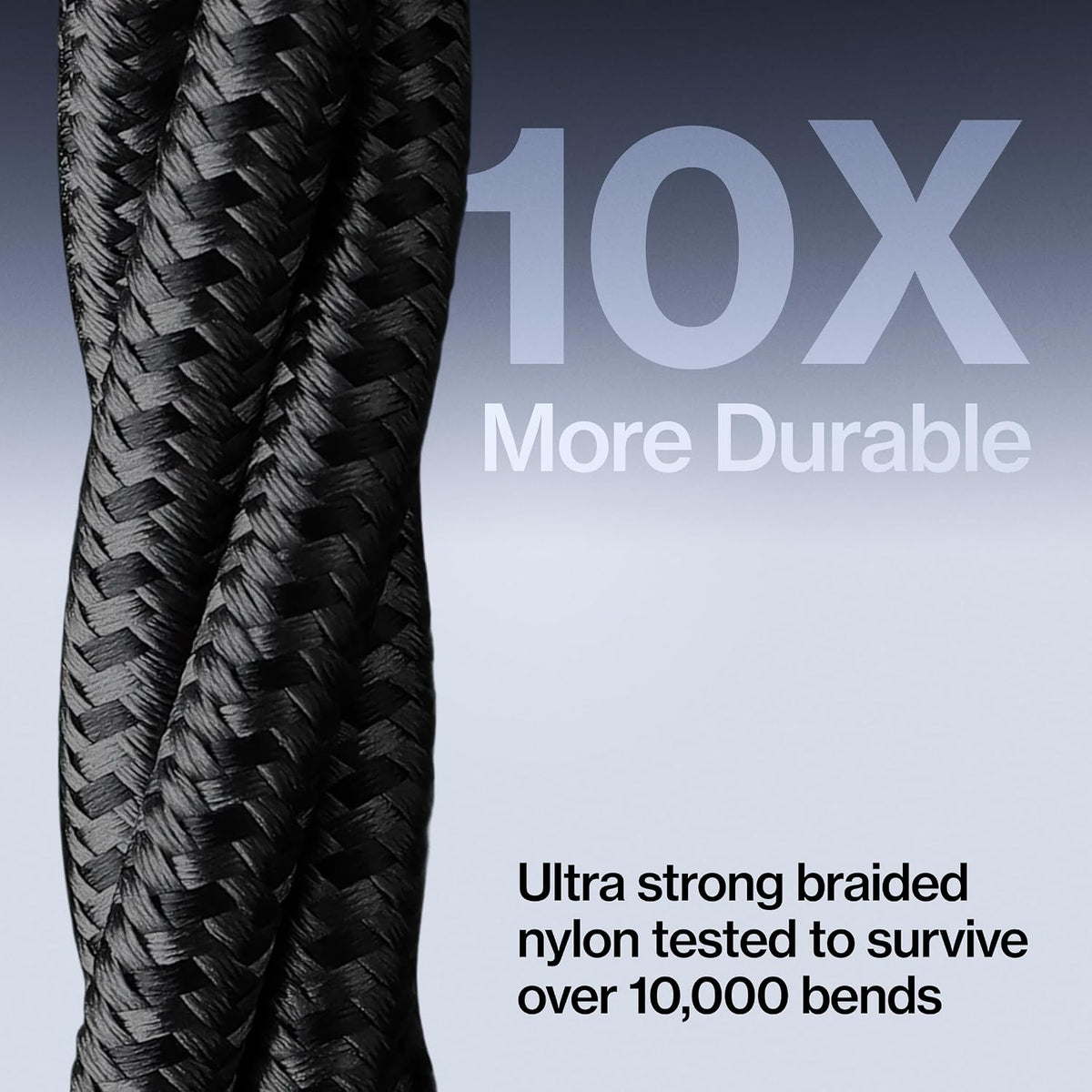 Statik MagStack Pro USB C to USB C Coiling Magnetic Charging Cable,100W | Nylon Braided Tangle-Free Design, Magnetic Coiling, Data Transfer, Compatible with iPhone & Android, 3FT Black