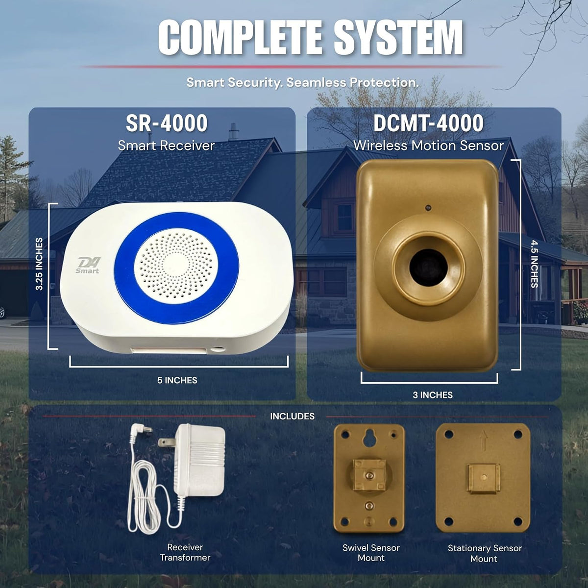 Dakota Alert SMA-4000 Smart Motion Sensor Driveway Alarm with App Alerts