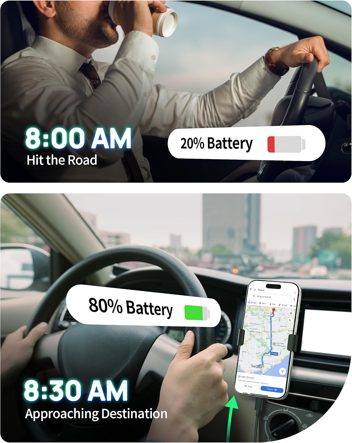 USB C Car Charger, 3Port 67W Dual USBC & USB-A Car Phone Fast Power Adapter | Fast Charging Cigarette Lighter Accessories, for iPhone 17/16/15/14/13/12/11 Pro Max,iPad, Galaxy S26/S25/S24,Pixel, Android