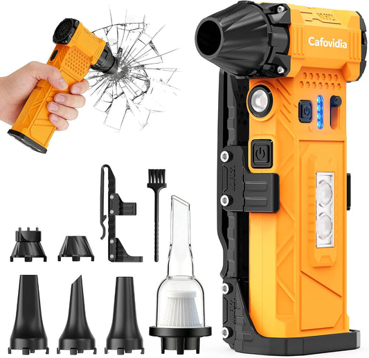 Electric Air Duster | 180000RPM Brushless Motor | 8000mAh Battery • Stepless Speed Control • 2-in-1 Air Blower • LED Light Car PC Home