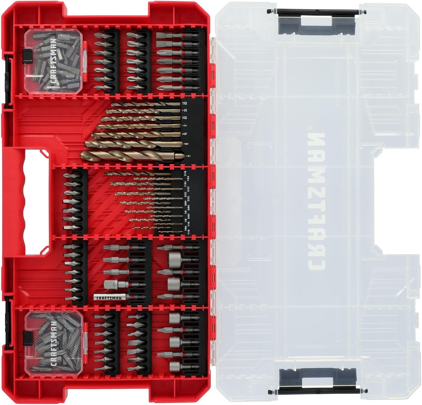 CRAFTSMAN 140 Pc Impact Driver Bit Set, Steel, Black Oxide Coated Impact Drill Bit Set, Precision Machined Tips (CMAF140SET)