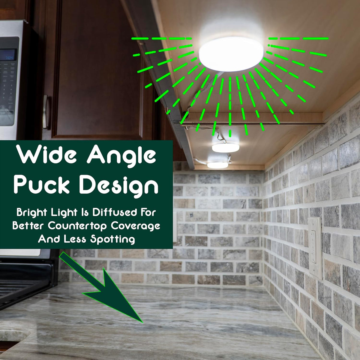 8 Puck Smart Under Cabinet Lights,Matter,2700K-6500K,95 CRI,Plug-in