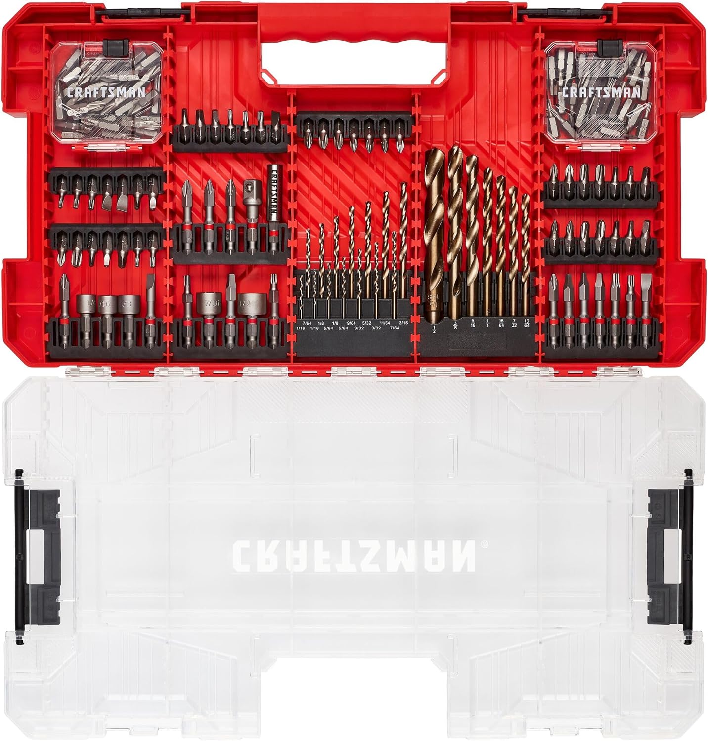 CRAFTSMAN 140 Pc Impact Driver Bit Set, Steel, Black Oxide Coated Impact Drill Bit Set, Precision Machined Tips (CMAF140SET)