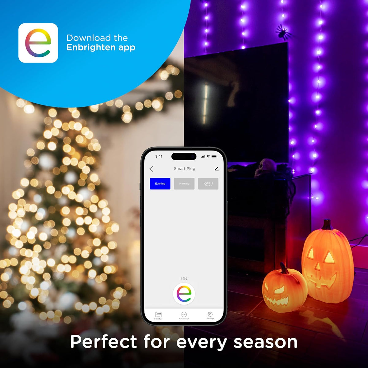 Enbrighten Matter Indoor Smart Plug, 1 Grounded Outlet, White, 1 Pack