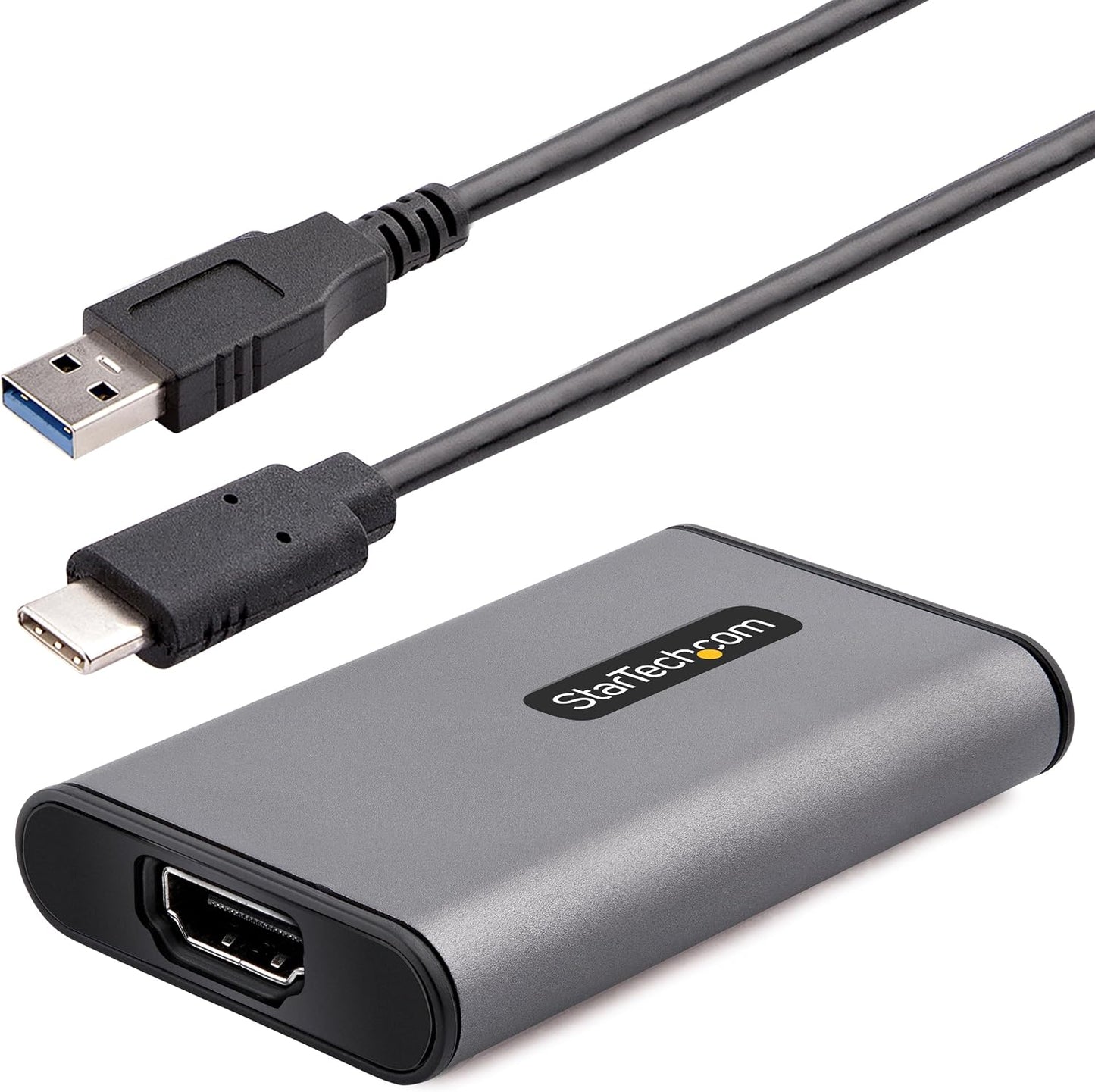 StarTech HDMI to USB-C Video Capture Device, 1080p, 60fps, TAA (UVCHDCAP) | External USB 3.0 Type-C Capture/Live Streaming, Comp with USB-C/USB-A/Thunderbolt 3, HDMI Audio/Video Recorder Adapter