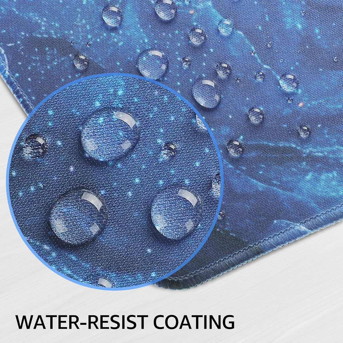 KTRIO Large Gaming Mouse Pad, Desk Mat, 31.5 x 11.8 in, Blue Marble, XL | Smooth Micro-Weave Surface, Artistic Pattern Design, Non-Slip Rubber Base, Durable Stitched Edges, Office & Home Use