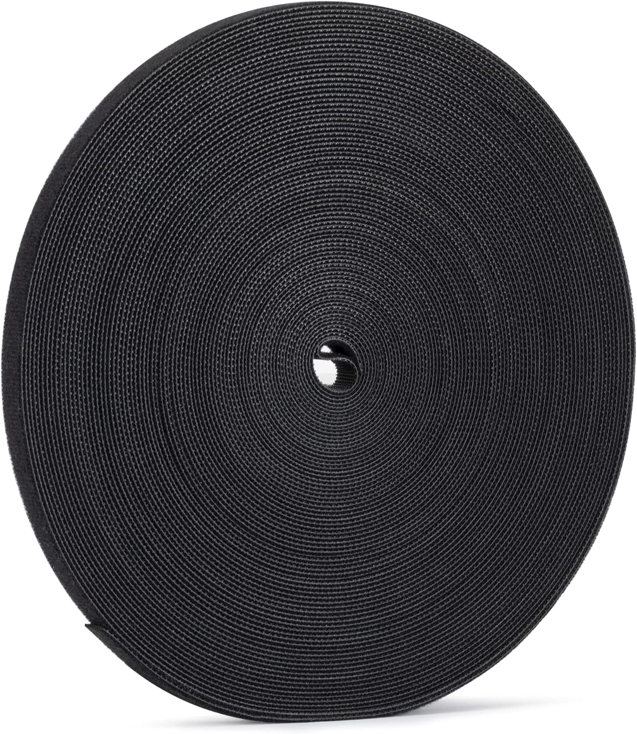 1/2 inch Reusable Fastening Tape Cable Ties Double-Sided Hook-and-Loop Cable Management Tape (Black 25 Yards)