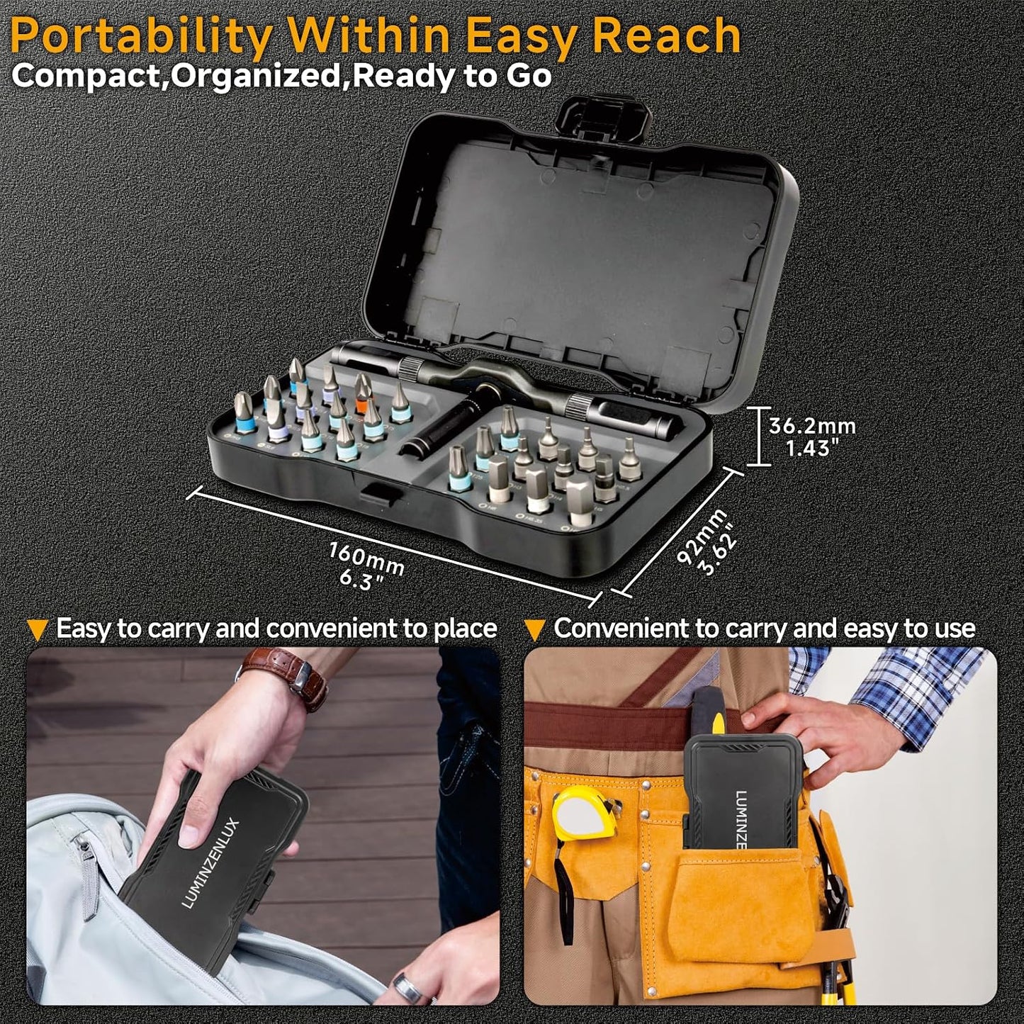 24-in-1 Mini Magnetic Ratchet Screwdriver Set | with S2 Steel Bits & Storage Case | Professional Precision Kit for Electronics, Phone, Computer, Furniture & DIY Projects