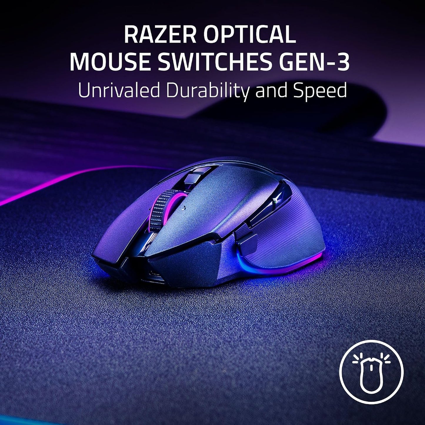 Razer Basilisk V3 Pro 35K Wireless Gaming Mouse, 140 Hr Battery, Black | 35K DPI Optical Sensor Gen 2, HyperScroll Tilt Wheel, 13 Customizable Controls, Chroma RGB, Optical Switches Gen 3
