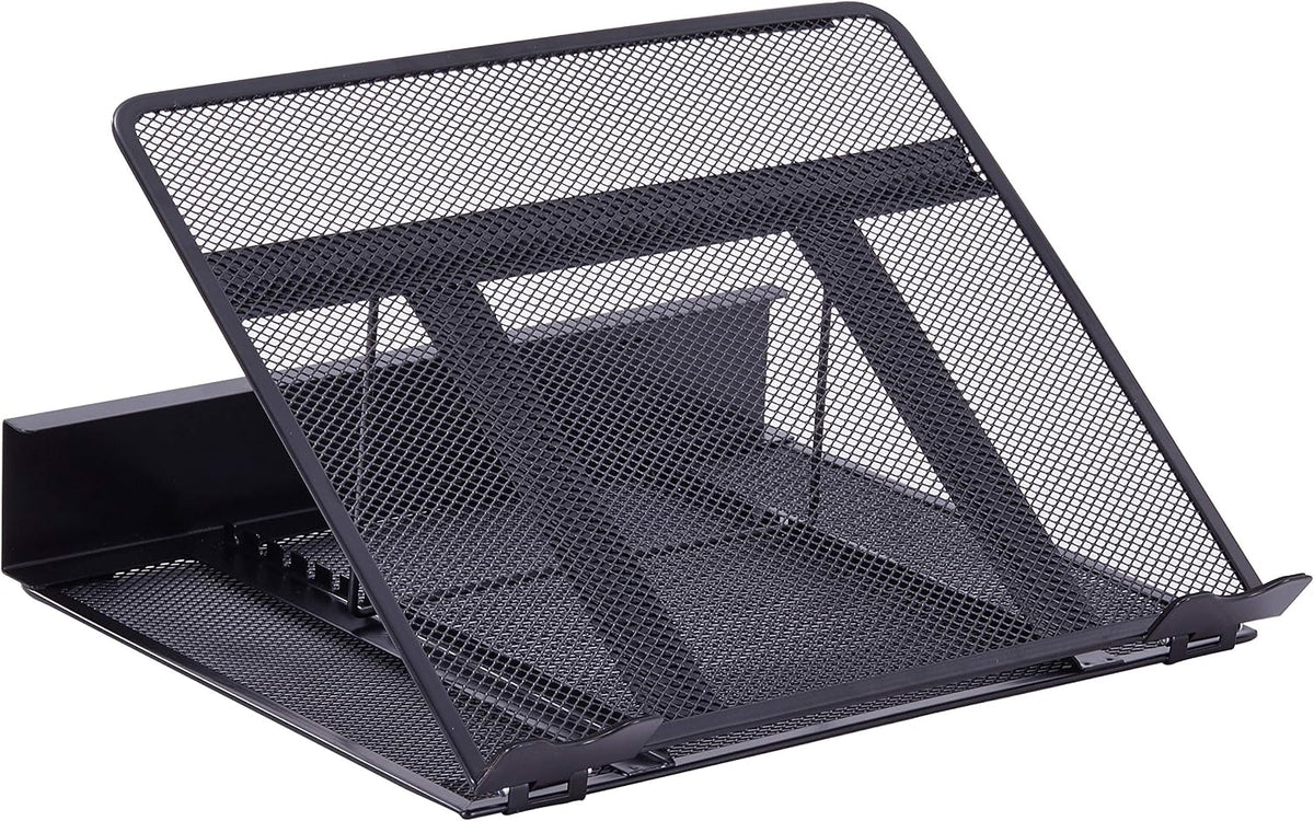 Lorell, LLR80620, Mesh Laptop Stand, 1 Each, Black