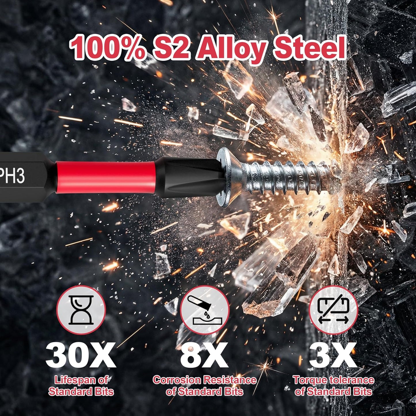 35Pcs Screwdriver Bits Set S2 Steel Screwdriver Impact Kit | With a Storage Case, Used for Power Screwdrivers and Electric Drill Drivers