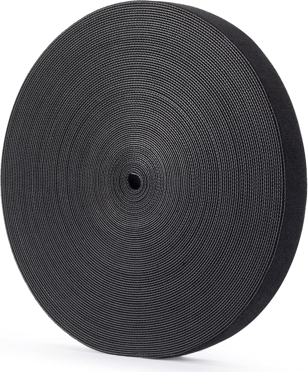 1/2 inch Reusable Fastening Tape Cable Ties Double-Sided Hook-and-Loop Cable Management Tape (Black 25 Yards)