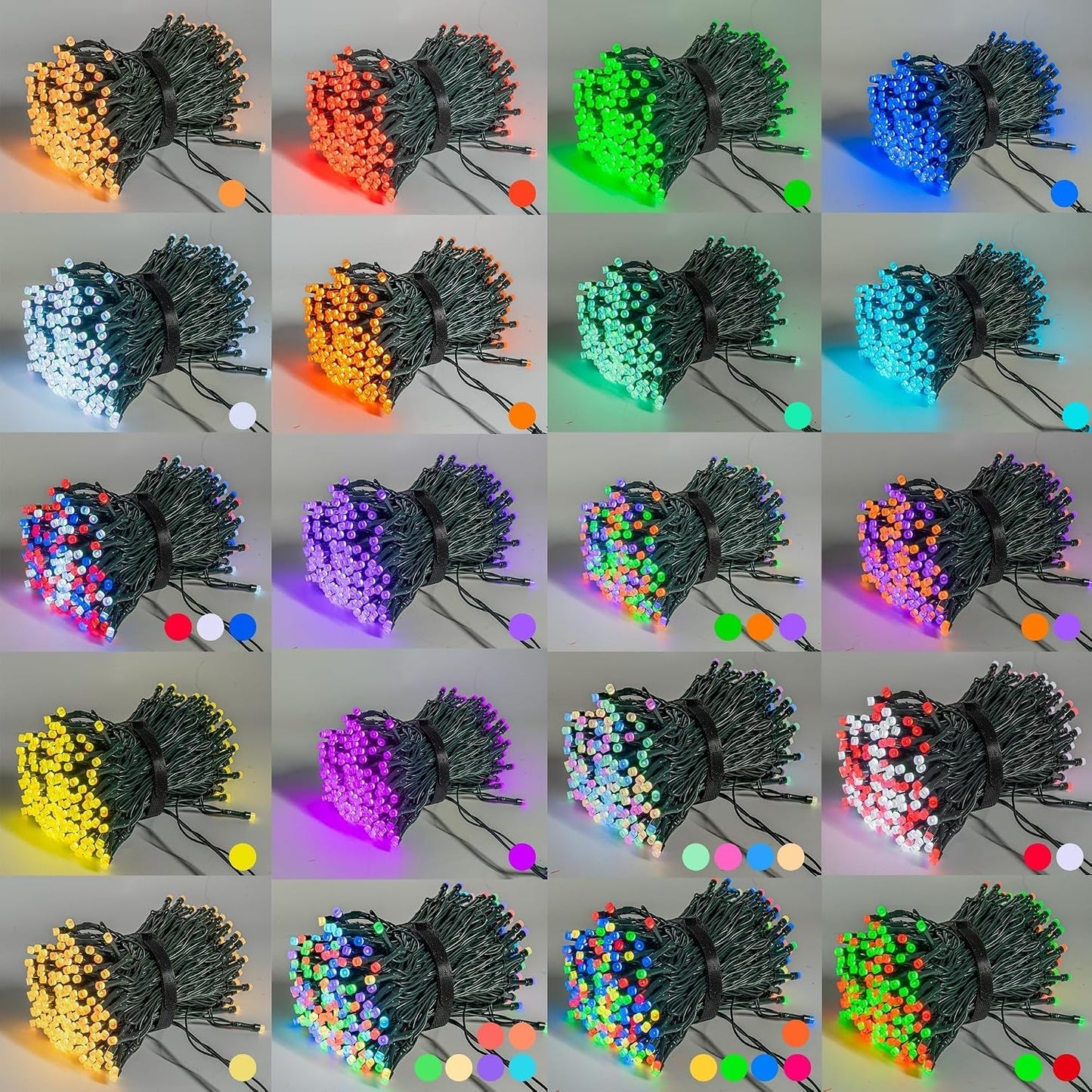 Dazzle Bright Smart Color Changing Christmas Lights, 66FT 200 LED RGB String Lights with Remote &amp; App Controlled, Halloween 4th of July Decoration for Indoor Outdoor Holiday Xmas Tree Party Decor