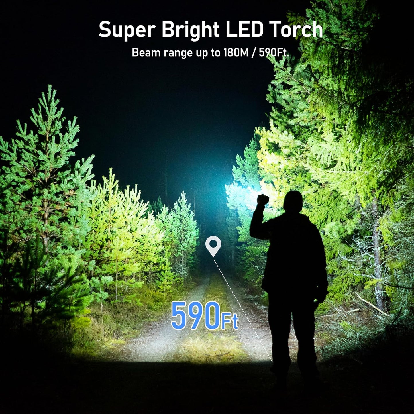 Blukar Rechargeable Flashlight 2 Pack, Super Bright Flashlights | Adjustable Focus, 4 Lighting Modes, Long Lasting, Waterproof Small Mini LED Flash Light for Power Cuts, Emergency, Camping