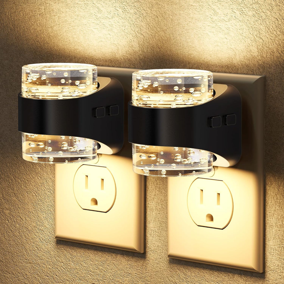 Briignite Night Lights Plug into Wall Dimmable Night Light Bubble Design