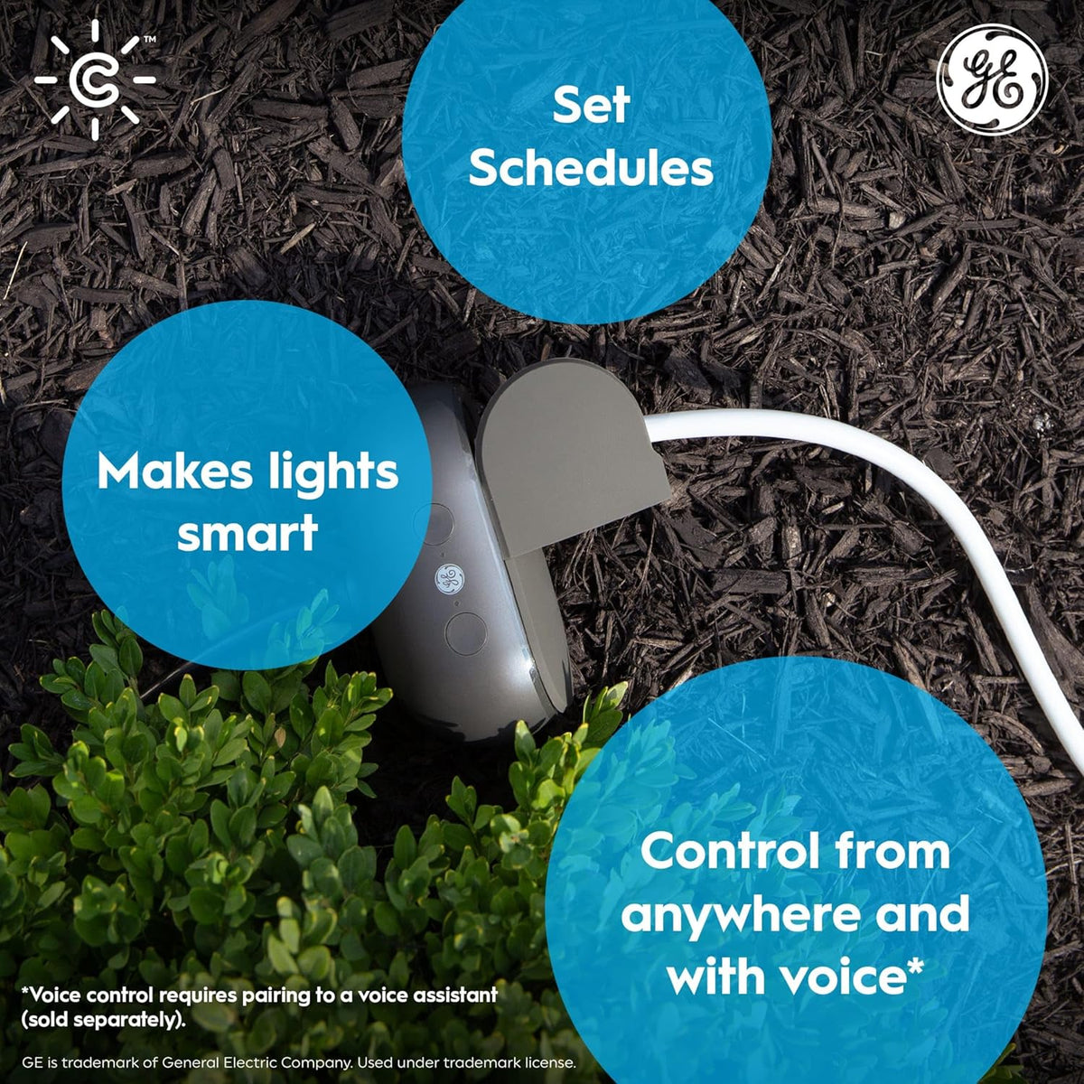 GE Cync Outdoor Smart Plug, Wi-Fi & Bluetooth, Alexa & Google, 1pk | Weather-resistant outdoor smart outlet, Wi-Fi & Bluetooth, app scheduling, voice control, Alexa & Google compatible