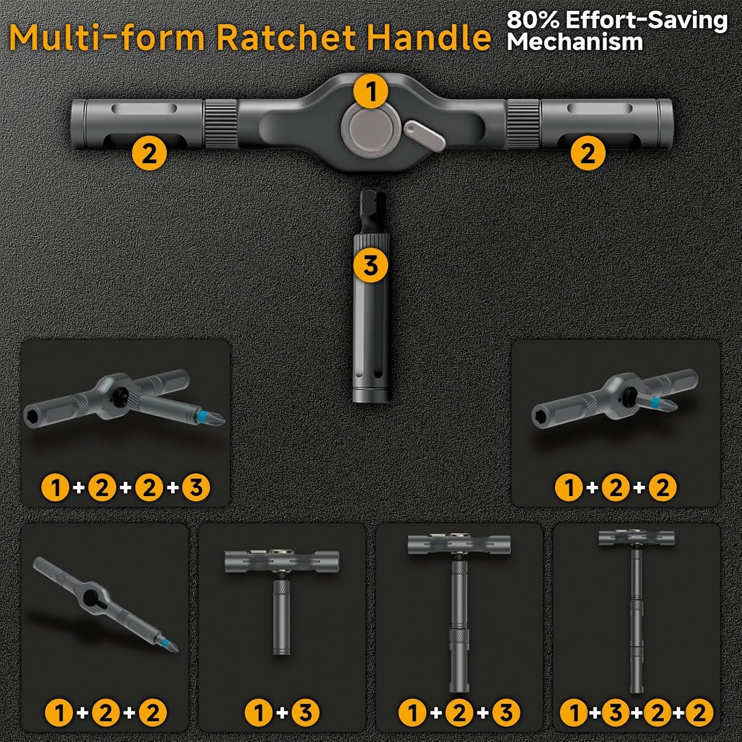 24-in-1 Mini Magnetic Ratchet Screwdriver Set | with S2 Steel Bits & Storage Case | Professional Precision Kit for Electronics, Phone, Computer, Furniture & DIY Projects