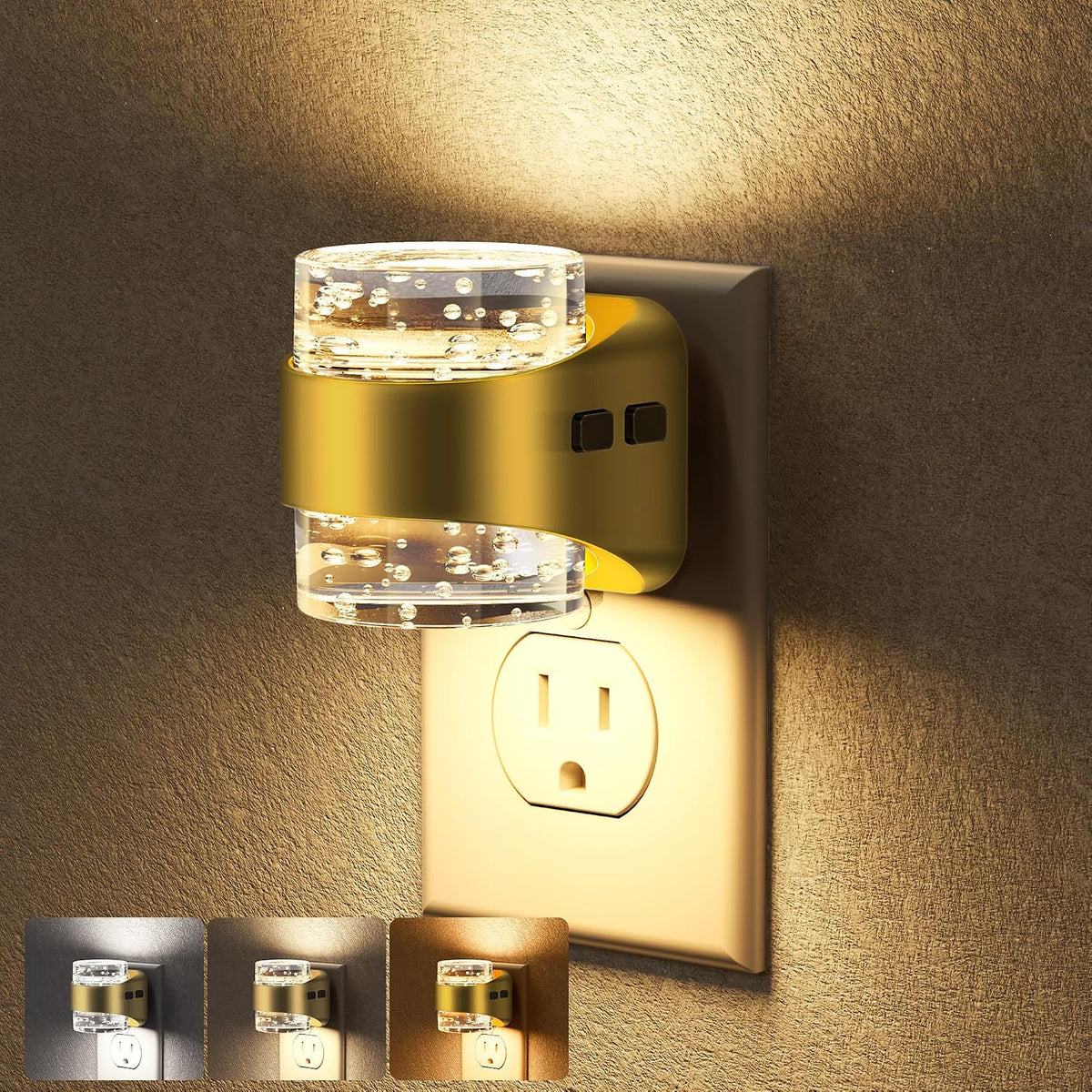 Briignite Night Lights Plug into Wall Dimmable Night Light Bubble Design
