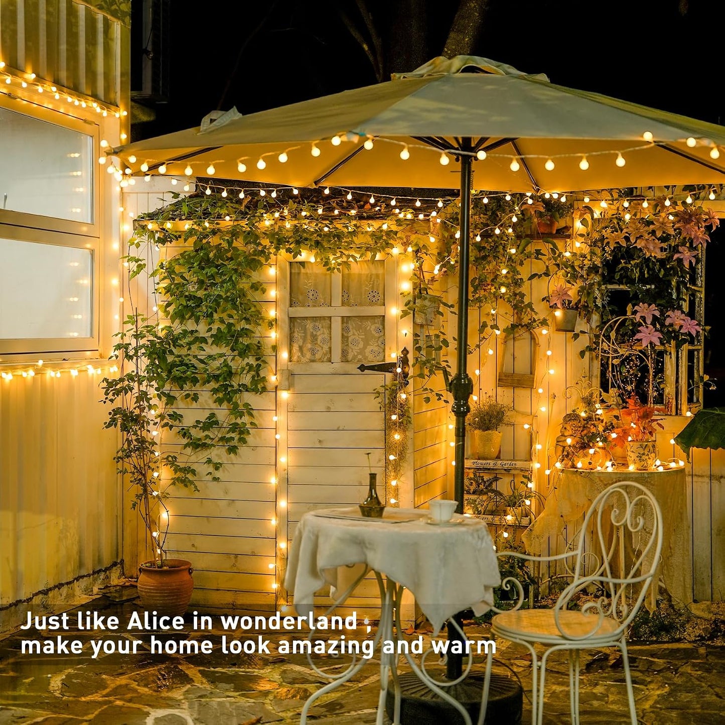 100ft Warm White Globe String Lights Indoor Outdoor Waterproof with Remote | 200 LED Christmas fairy Lights Plug in, Connectable Hanging Lights for Bedroom Classroom Patio Valentines Day Decorations
