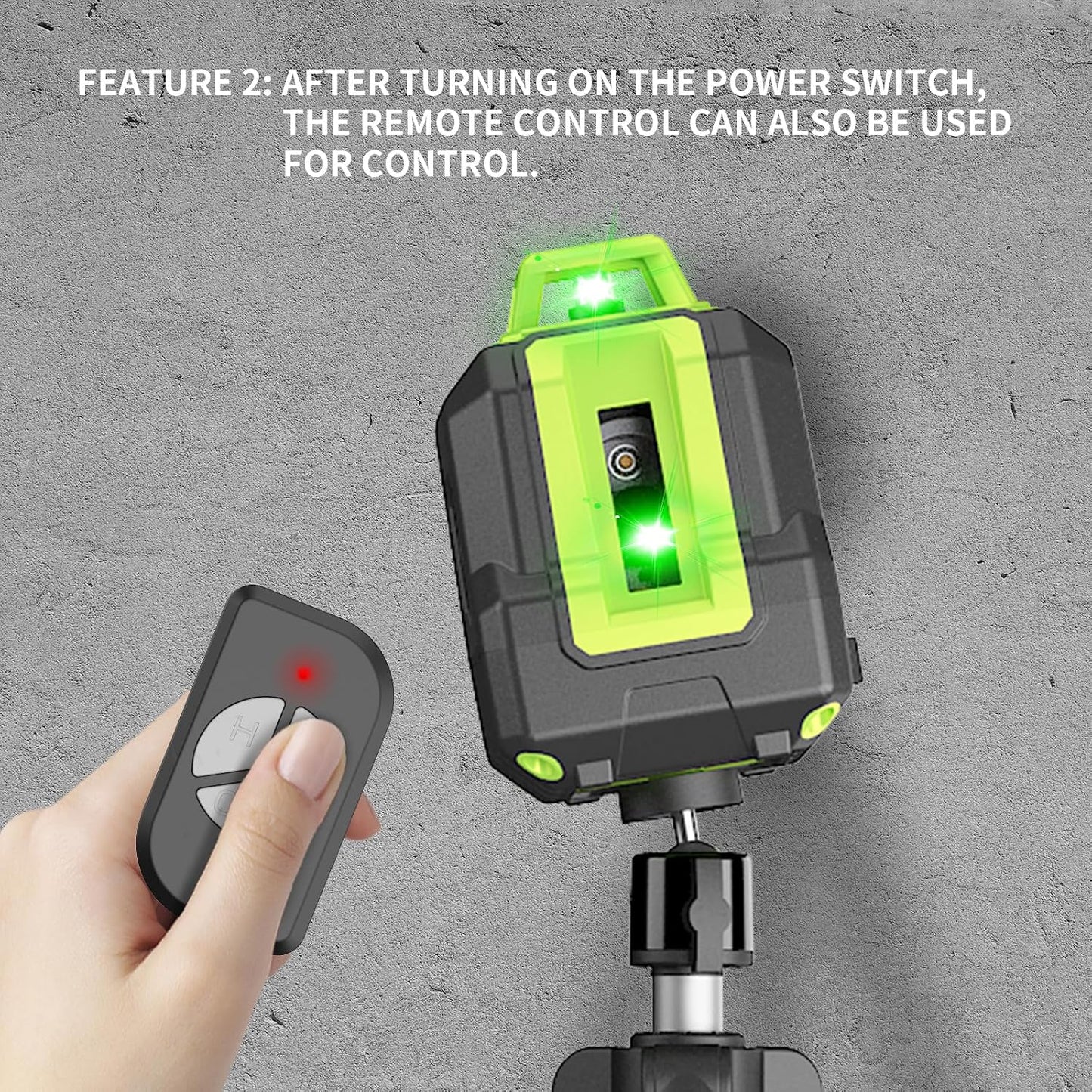 WEIDDW Laser Level 360° Green Cross Line Self Leveling Laser Measuring Tool
