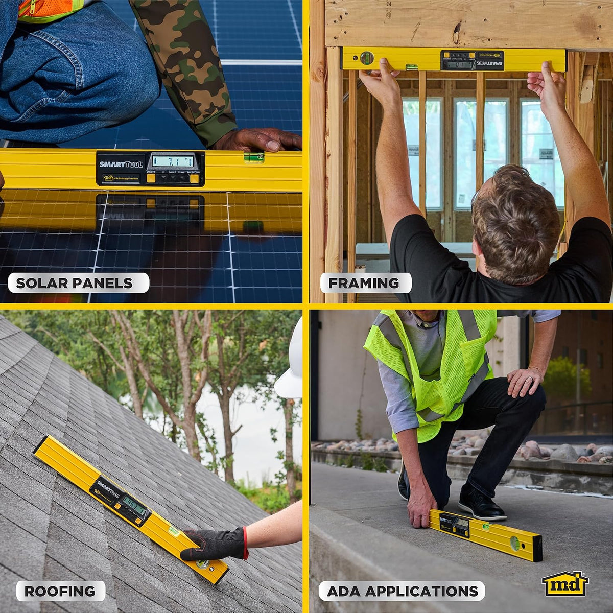 M-D Building SMARTTOOL® Digital Level, Yellow, 48in, With Carry Case