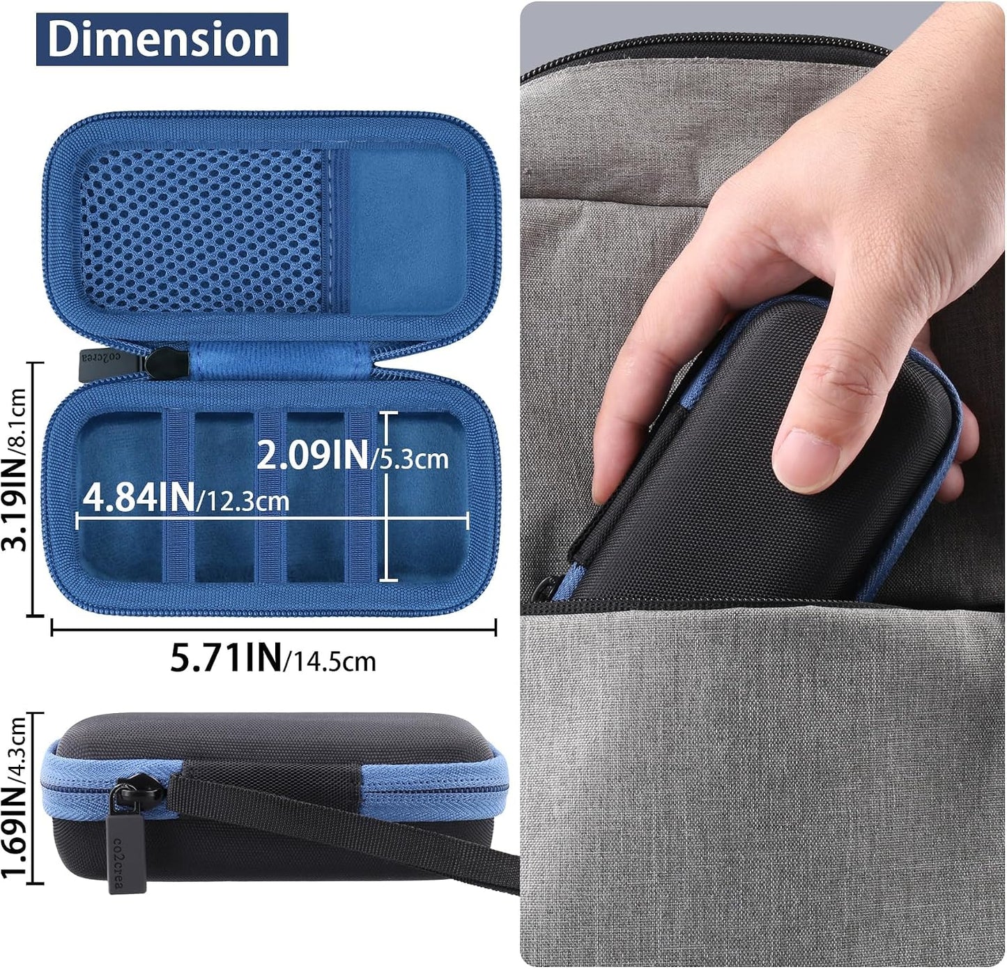 co2CREA Hard Case Compatible with Bosch GLM100-23 100 Ft/Bosch GLM165-40 165 Ft Blaze Distance Measure