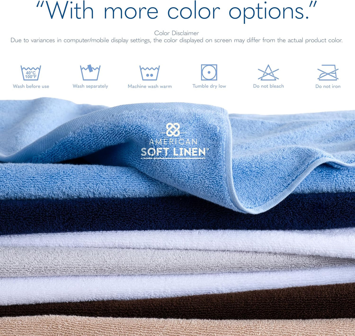 American Soft Linen 100% Cotton Luxury Turkish Towels, 40x80 XL Bath Sheet