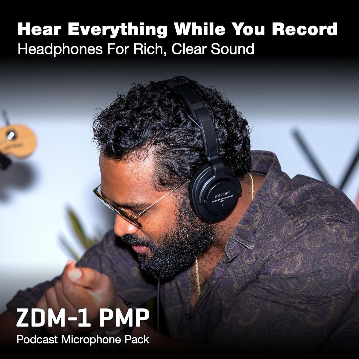 Zoom ZDM-1 Podcast Mic Pack for Podcasters with Dynamic Mic & Headphones | Includes Dynamic Microphone, Headphones, Tripod, Windscreen, and XLR Cable