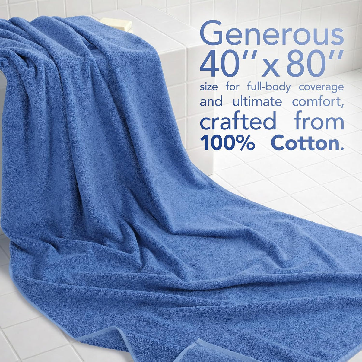 American Soft Linen 100% Cotton Luxury Turkish Towels, 40x80 XL Bath Sheet