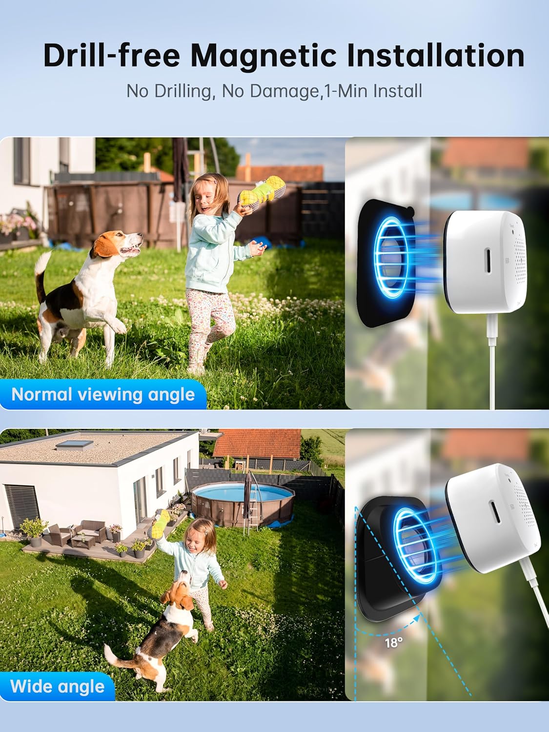 2K Window Camera for Home Security Dual Band WiFi Indoor Window Cameras1PCS