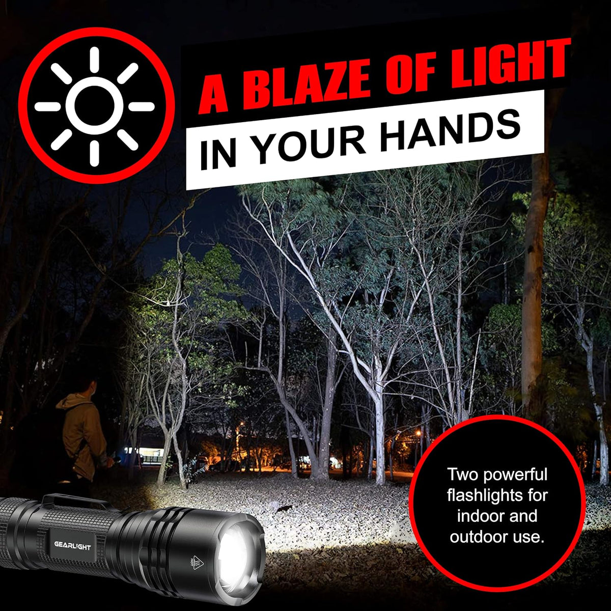GearLight LED Tactical Flashlights High Lumens - Mini Flashlights for EDC Carry - Compact Powerful Emergency Flashlight Made from Military-Grade Aluminum - Drop Resistant and Water Resistant
