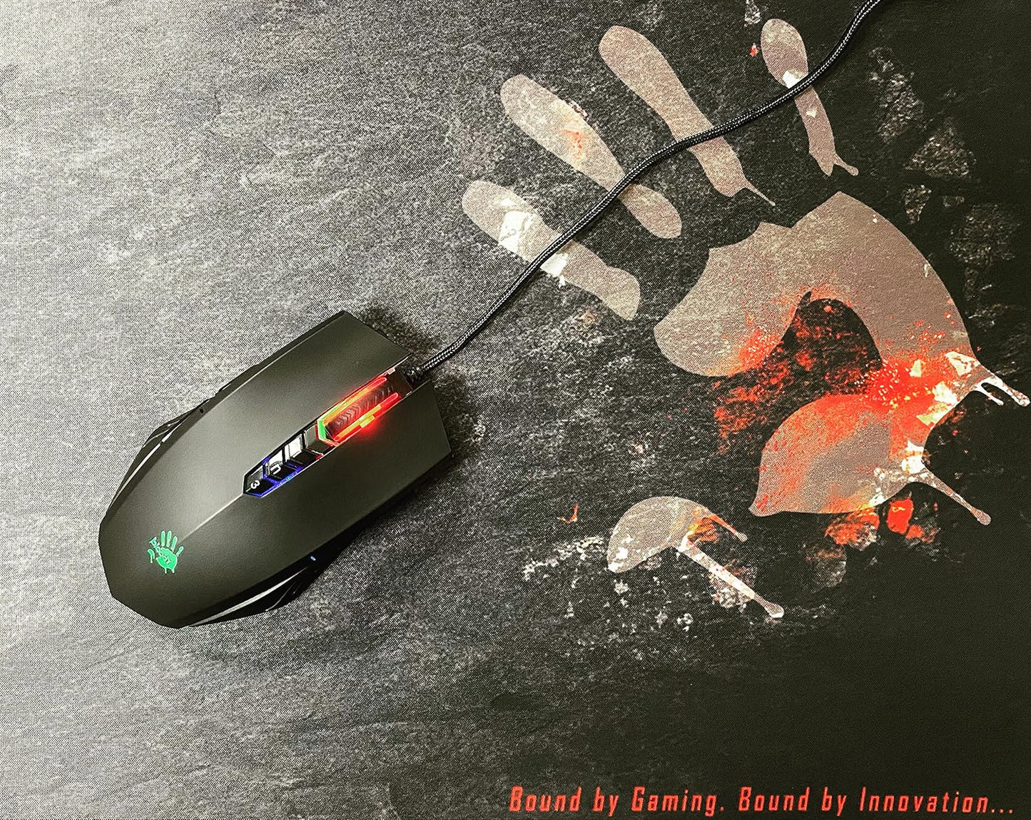Bloody A70x Optical Gaming Mouse with Light Strike (LK) Switch & Scroll - Fully Programmable and Advance Macros (A70x-MatteBlack)